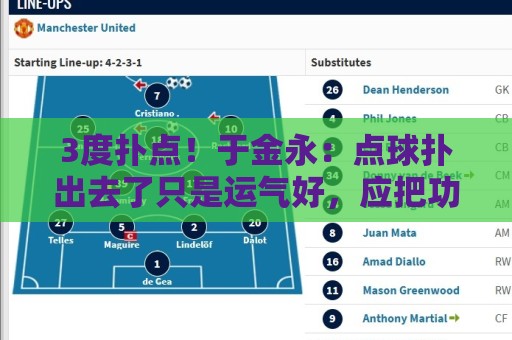3度扑点！于金永：点球扑出去了只是运气好，应把功劳归给所有人